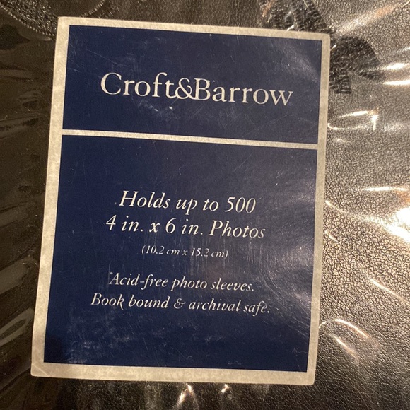 Croft & Barrow Black Embroidered Photo Album-500 Photos-4x6 - Picture 2 of 12